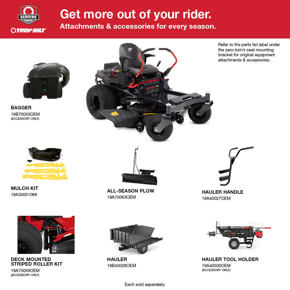 Mustang Z54 XP Zero Turn Mower 17ASFAC3A66 Troy Bilt US